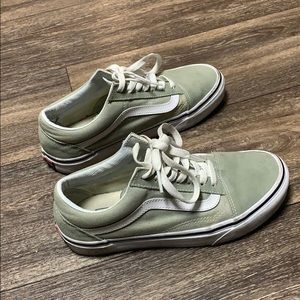 Light green women’s Vans